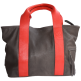 cabas youba bicolore corail et taupe fonc�